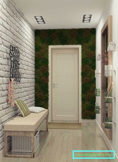 Dekorativ sten i korridoren - designbilder Dekorativ sten i korridoren - designbilder