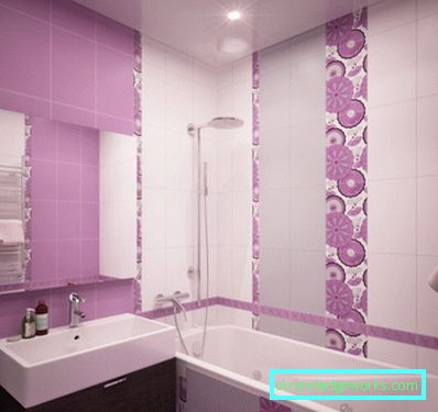 Lilac badrum - 50 bilder av en majestätisk trevlig färg i inredningen