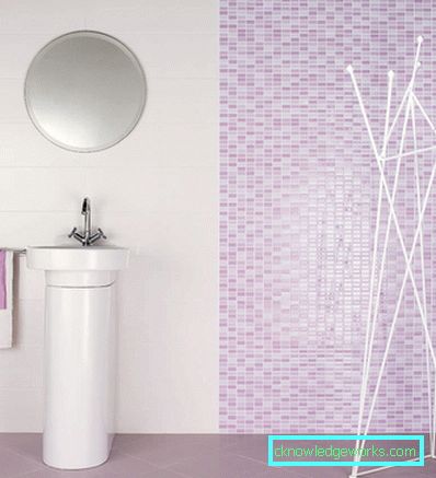 Lilac badrum - 50 bilder av en majestätisk trevlig färg i inredningen