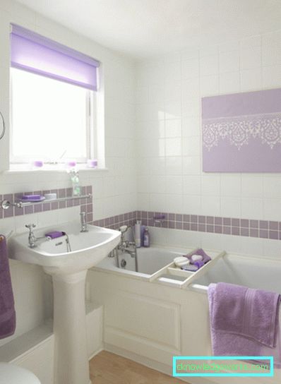 Lilac badrum - 50 bilder av en majestätisk trevlig färg i inredningen