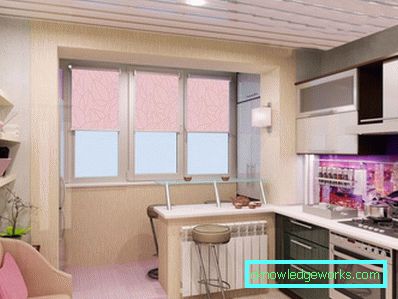 Kök på balkongen - idéer om design och placering av möbler (85 bilder)