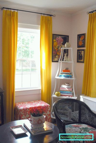 Gula gardiner - en mysig och varm design (75 bilder)