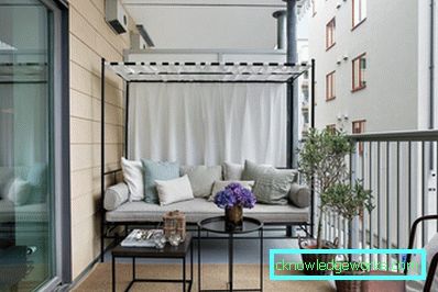 Taket på balkongen i modern stil - 55 bilder av designidéer