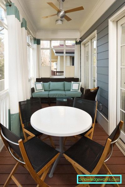 Taket på balkongen i modern stil - 55 bilder av designidéer