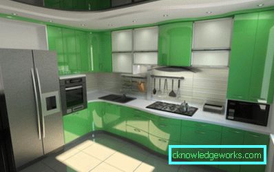 Grönt kök - 84 bilder av den bästa designen av modern design