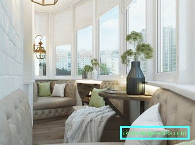 Loggia design - 45 bilder av de bästa kombinationsalternativen