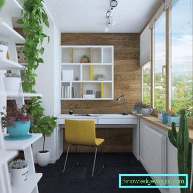 Loggia design - 45 bilder av de bästa kombinationsalternativen