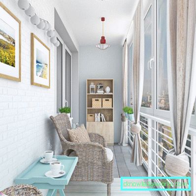 Loggia design - 45 bilder av de bästa kombinationsalternativen