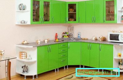 Grönt kök - 84 bilder av den bästa designen av modern design