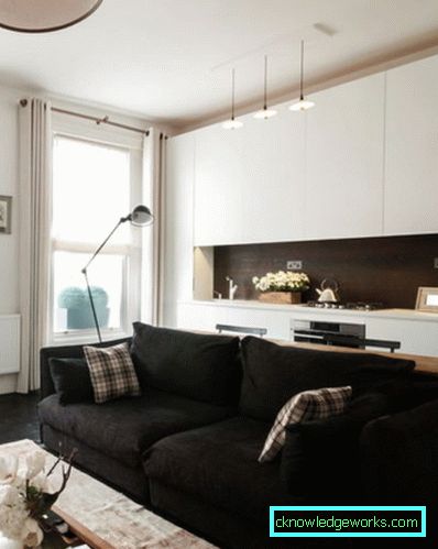 Vardagsrumsdesign 15 kvm - foto av moderna rumsinredning