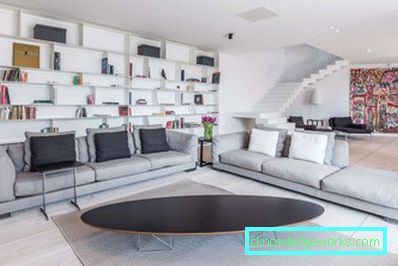 Vardagsrum design i ett privat hus