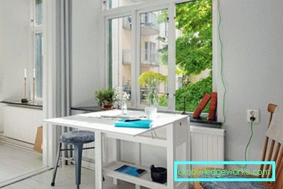 Kök design område på 7 kvadratmeter. m. med kylskåp Kök design område på 7 kvadratmeter. m. med kylskåp