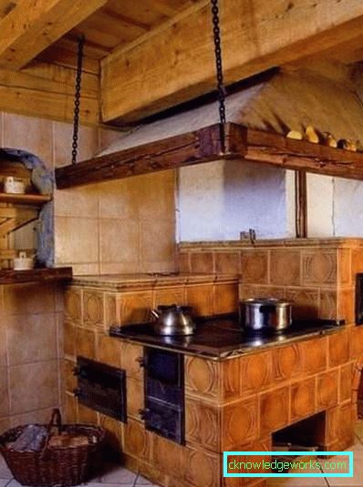 Köksdesign i ett privat hus med spis - spisdesign