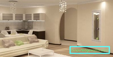 Köksdesign i ljusa färger - foto i modern stil