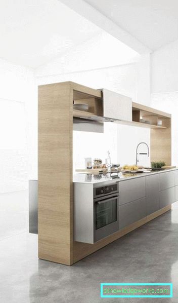 Köksdesign i ljusa färger - foto i modern stil