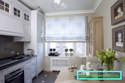 Köksdesign i ljusa färger - foto i modern stil