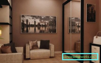 Design av en fyrkantig hall i lägenheten - riktiga foton Design av en fyrkantig hall i lägenheten - riktiga foton