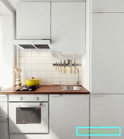 Designa ett litet kök med 4 kvadratmeter. m med kylskåp Designa ett litet kök med 4 kvadratmeter. m med kylskåp