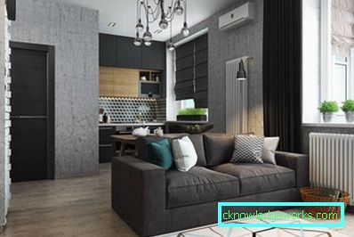 En-rums lägenhet design - 150 bilder av moderna inredningsidéer