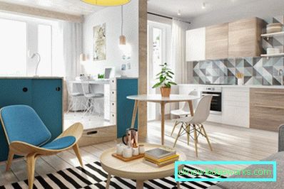 En-rums lägenhet design - 150 bilder av moderna inredningsidéer