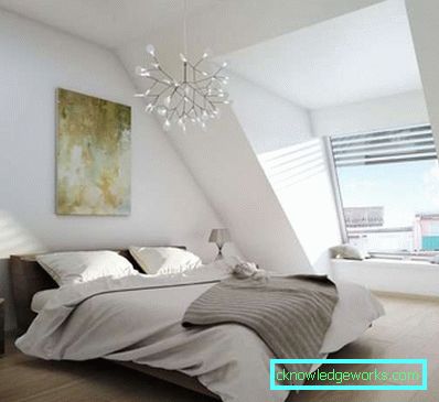 Sovrum design på vinden - bilder av interiörer Sovrum design på vinden - bilder av interiörer