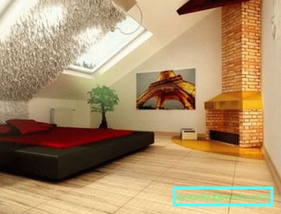 Sovrum design på vinden - bilder av interiörer Sovrum design på vinden - bilder av interiörer