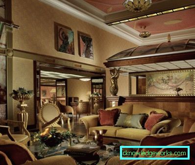35-vardagsrum i art deco stil - 130 bilder