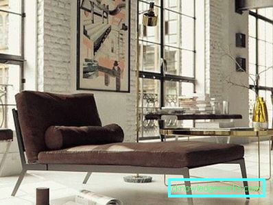 Loftstil vardagsrum - foto av interiörer i lägenheten