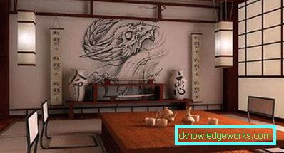 Japansk stil vardagsrum - 50 bilder av design exempel