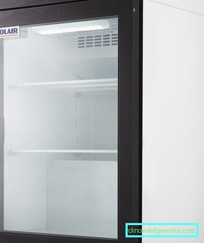 Vitglas kylskåp