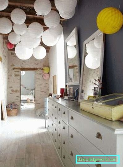 Interiör hall i lägenheten - foto lösningar för ett stort och litet rum
