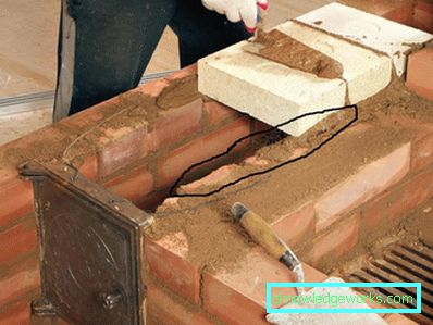 Tegelugnen för ett bad med en eldkammare från ett väntrum Brickugnen för ett bad med en eldkammare från ett omklädningsrum