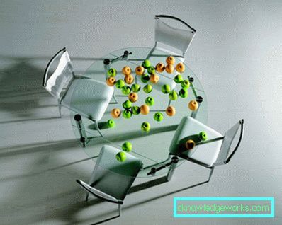 Rund glass köksbord Rund glass köksbord