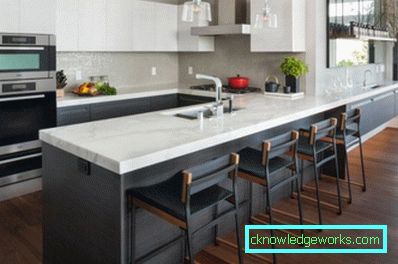 166-kök i minimalismens stil - 70 bilder