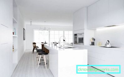 166-kök i minimalismens stil - 70 bilder