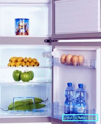 Litet kylskåp med två avdelningar