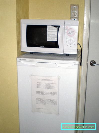 Kan jag lägga en mikrovågsugn i kylskåpet?