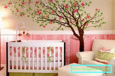 Nursery tapeter för tjejer - val av mönster