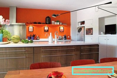386-Orange kök - 70 bilder av de bästa