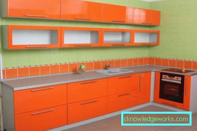 386-Orange kök - 70 bilder av de bästa