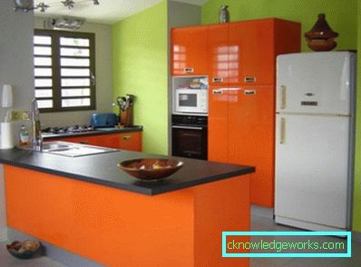 386-Orange kök - 70 bilder av de bästa