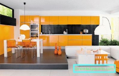 386-Orange kök - 70 bilder av de bästa