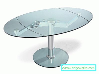 Ovale glas köksbord Ovale glas köksbord