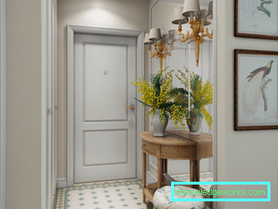 Hall i engelsk stil - bilder av inredningsdesign