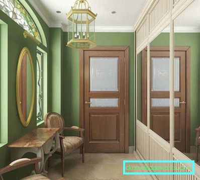 Hall i engelsk stil - bilder av inredningsdesign