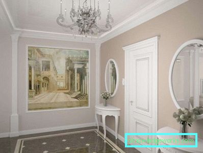 Hall i engelsk stil - bilder av inredningsdesign