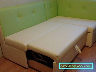 Fällbar soffa i köket med en säng Fällbar soffa i köket med en säng