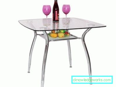 Fällbart glasbord för köket Fällbart glasbord för köket