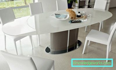 Fällbart glasbord för köket Fällbart glasbord för köket