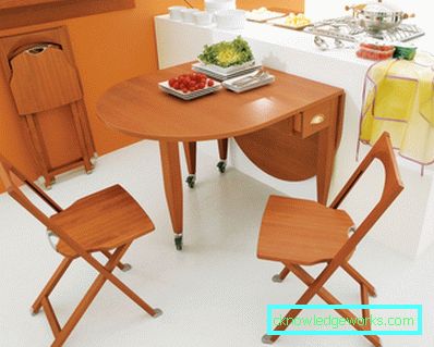 Fällbara stolar med ryggstöd för köket